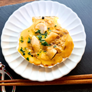 ホタテの貝焼き